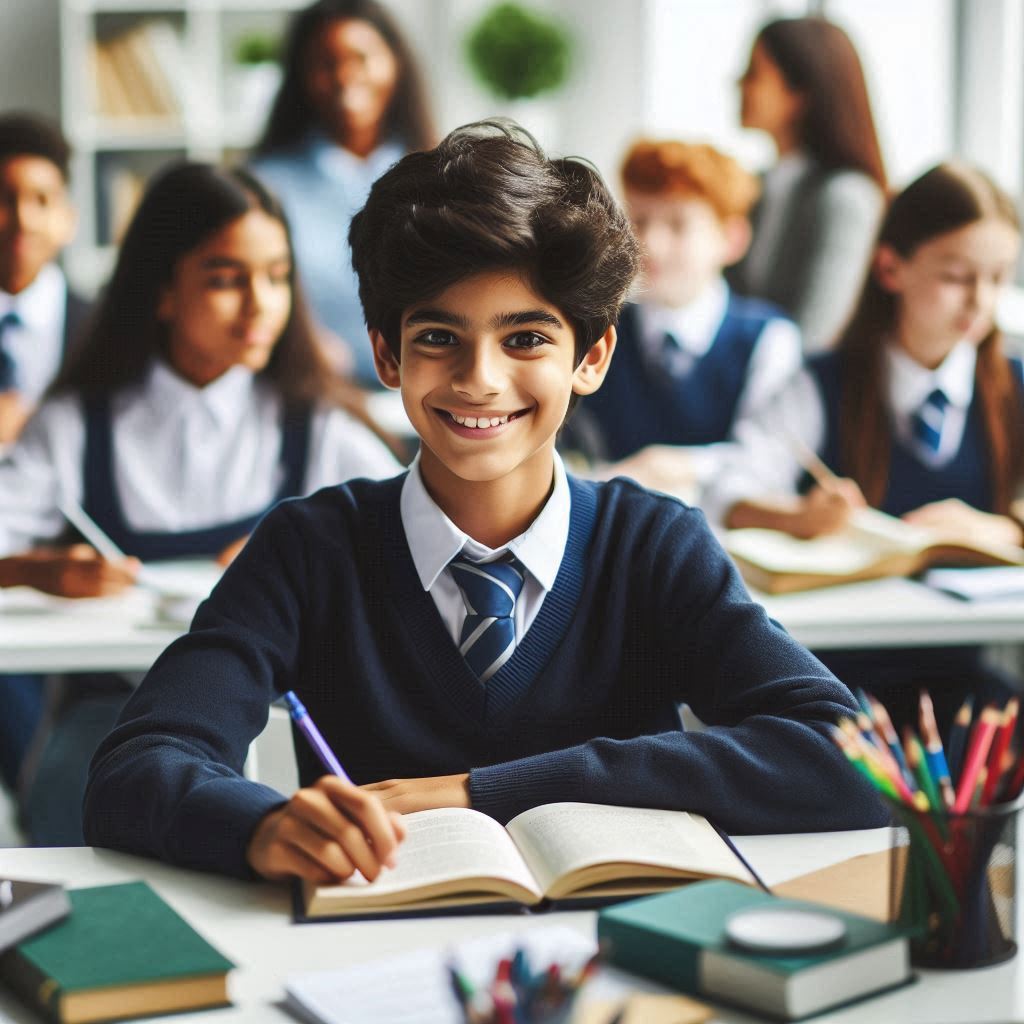 An Indian student confidently planning their career path, symbolizing high potential career planning.