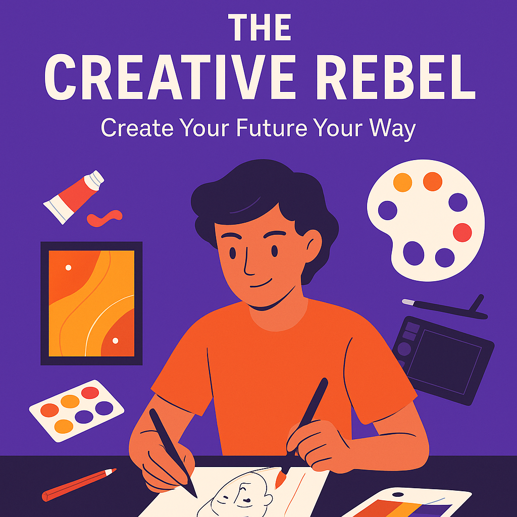 Creative careers after 12th – student designing digital artwork